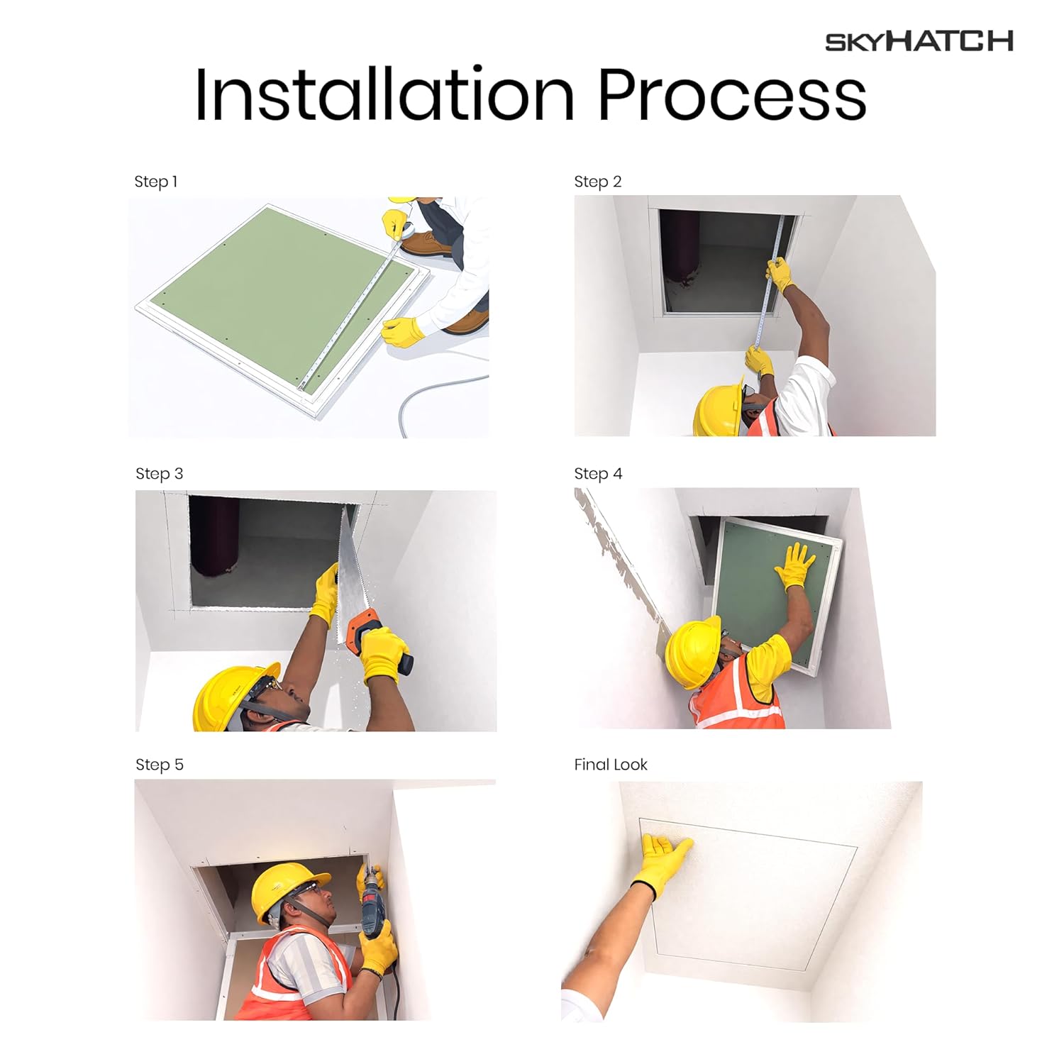 Ceiling Trap Door 300x300 mm | Aluminium Access Panel for False Ceiling | Skyhatch PLANEA CTD26 by Iqubx - Image 5